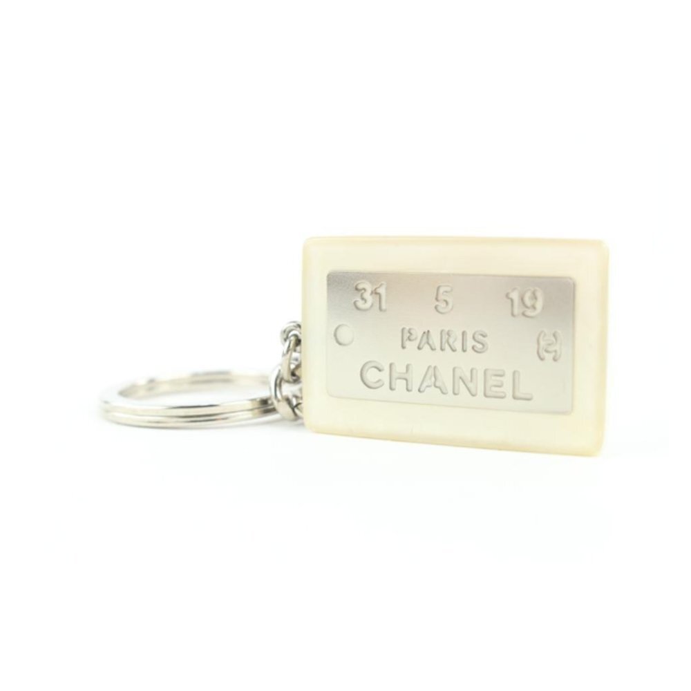 Chanel Rare White x Silver 99a CC Logo Address